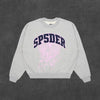 Sp5der Varsity Web Crewneck [HEATHER GREY]