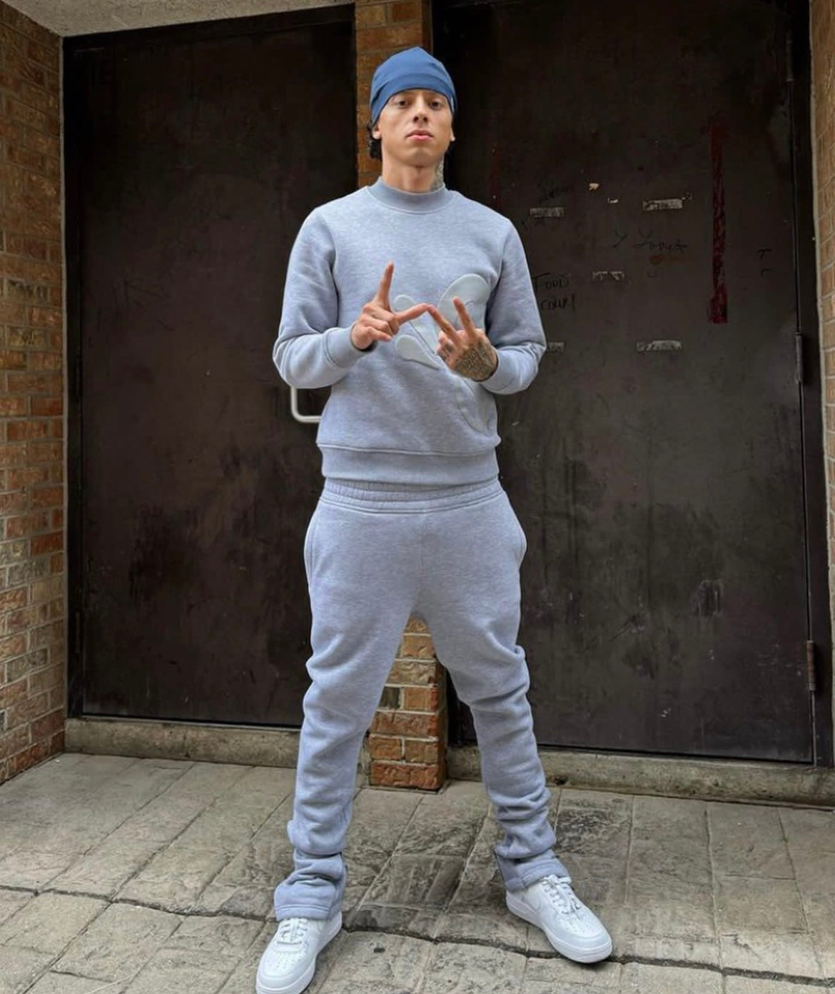 Syna World OG Crew Tracksuit Grey