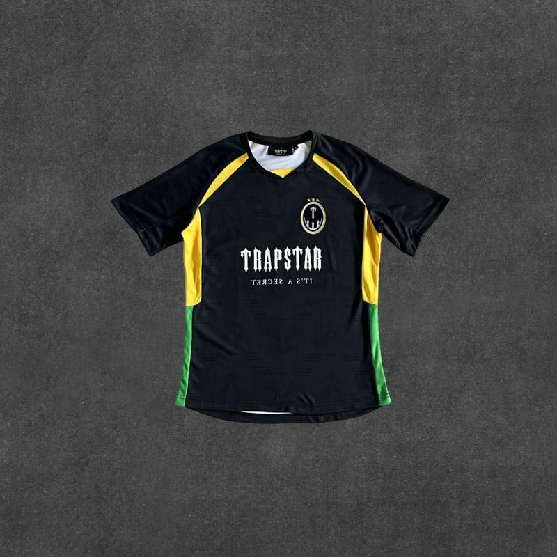 football t shirts-blackyellowgreen