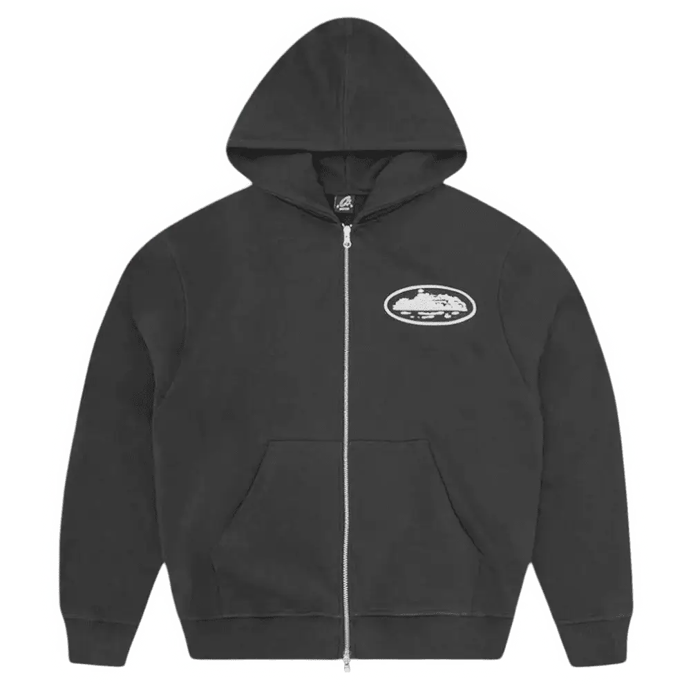 CORTEIZ ISLAND PUFF PRINT ZIP HOODIE [BLACK]