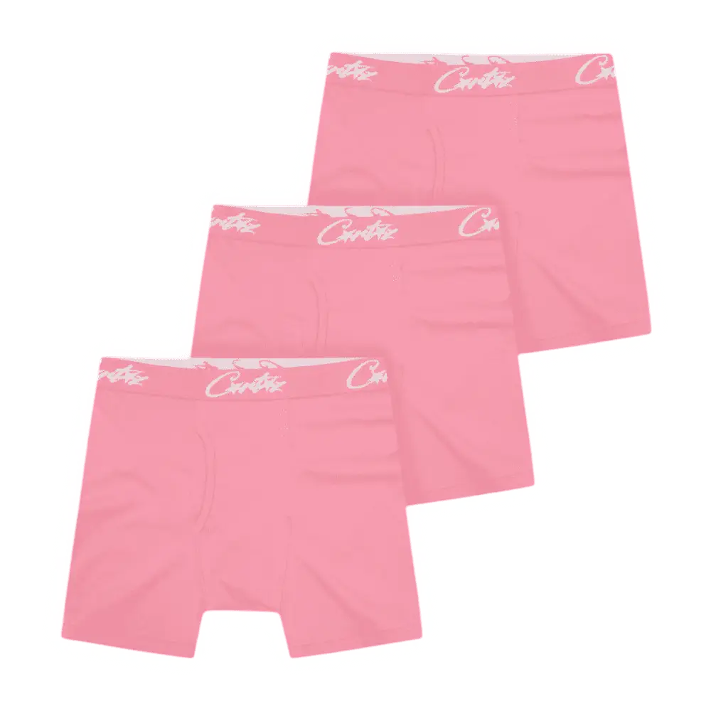 Corteiz Pink Alcatraz Boxers (3 Pack)