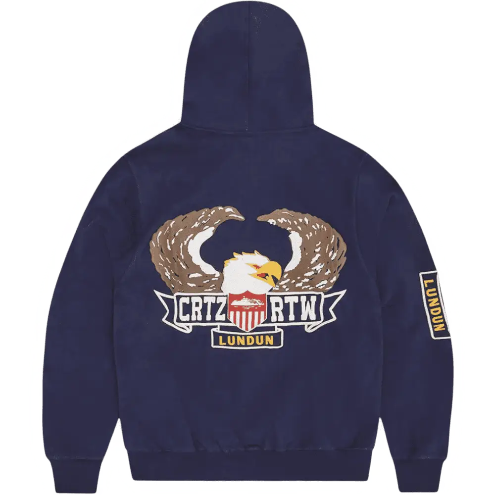 Corteiz Dipset Zip-Up Hoodie Navy