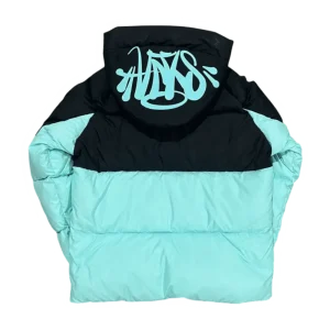 Syna World ‘Syna Logo’ Puffer Jacket [Black Blue] - Image 2