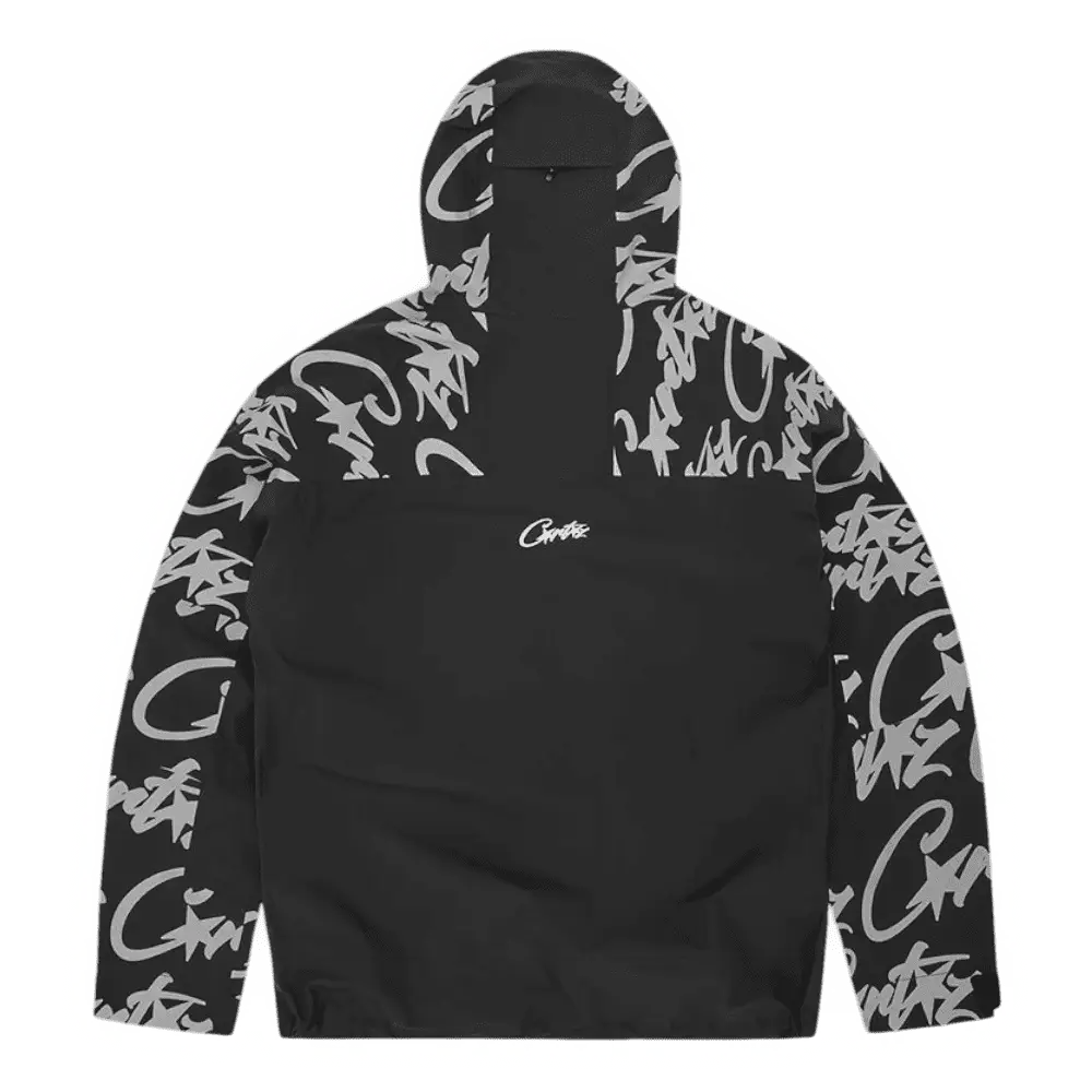 Corteiz Elitework Waterproof Shell Jacket [Black]