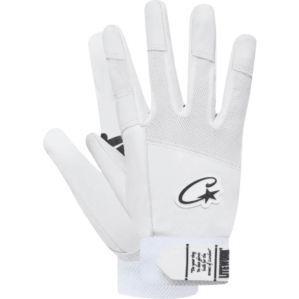 Corteiz Leather Gloves [WHITE]