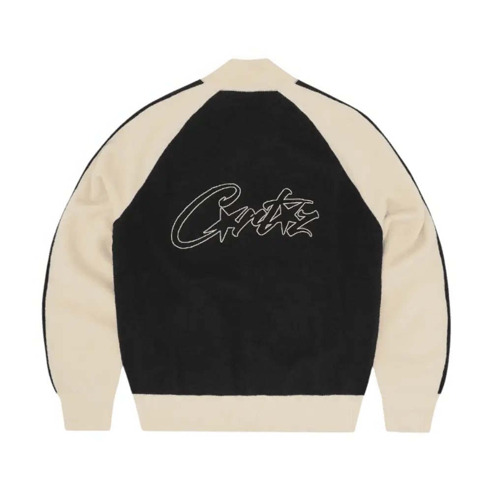Corteiz Knit Zip Up V2 [Black & Cream]