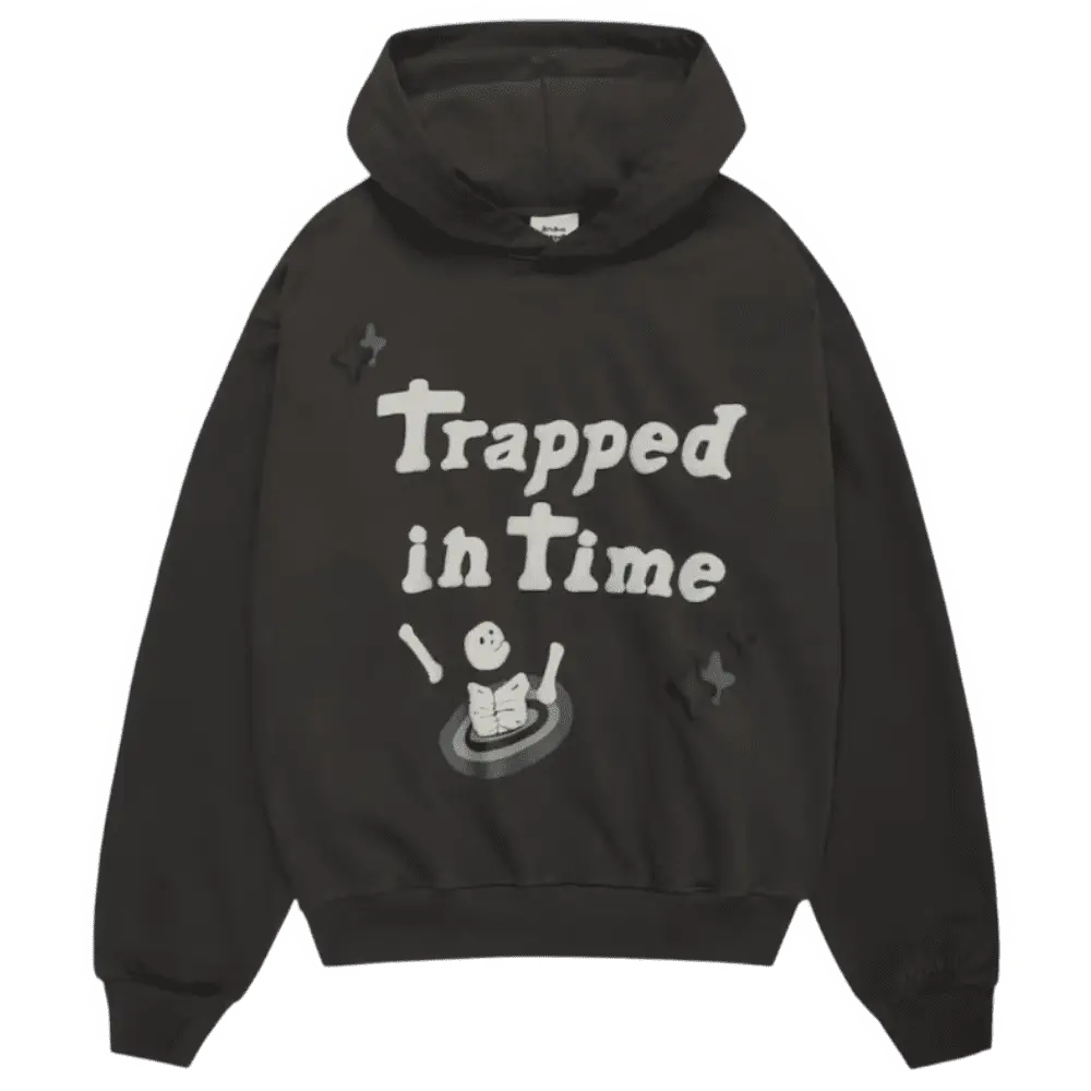 Broken Planet Trapped In Time Hoodie [Soot Black]