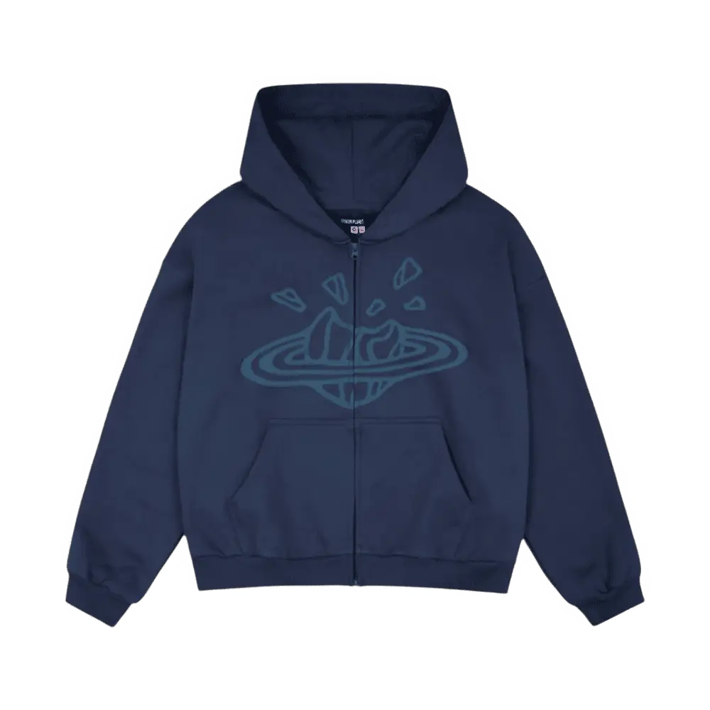 Broken Planet Zip Up Hoodie [Deep Navy]