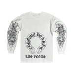 Chrome Hearts Las Vegas Exclusive Horseshoe Floral L/S T-Shirt White