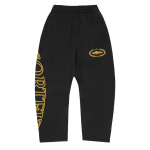 Corteiz Superior Royale Open Hem Pant Black Yellow