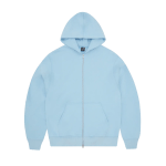 Corteiz Island Mixed Panel Zip Hoodie Baby Blue