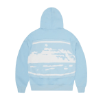 Corteiz Island Mixed Panel Zip Hoodie Baby Blue
