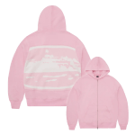 Corteiz Island Mixed Panel Zip Hoodie Pink