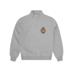 Corteiz Royale Crest Quarter Zip Heather Grey