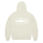 Corteiz Island Puff Print Zip Hoodie Off White