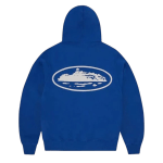 Corteiz Island Puff Print Zip Hoodie Washed Royale