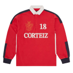 Corteiz Paneled Rugby Jersey Red