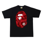 BAPE Color Camo Big Ape Head Tee Black Red