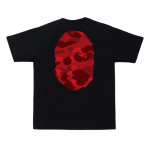 BAPE Color Camo Big Ape Head Tee Black Red
