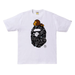 BAPE Space Camo Milo On Big Ape Tee White