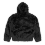 Corteiz Hooded Fur Jacket Black