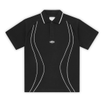 Corteiz Island Pique Polo Shirt Black