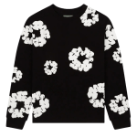 Denim Tears Long Sleeve Cotton Wreath T-shirt Black