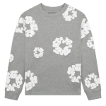 Denim Tears Long Sleeve Cotton Wreath T-shirt Grey