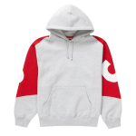 Supreme Big Logo Jacquard Hooded Sweatshirt Heather Grey