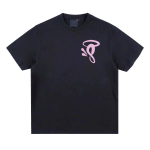 Syna Halo 'S' Printed Logo Tee Black Pink