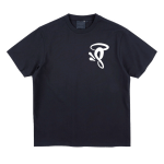 Syna Halo 'S' Printed Logo Tee Black White