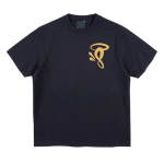 Syna Halo 'S' Printed Logo Tee Black Yellow