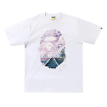 BAPE Sakura Photo Ape Head Tee White