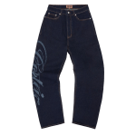 Corteiz Frayed Denim Baggy Jeans Indigo