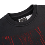 Sp5der Diffused Collegiate Crewneck Black