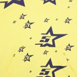 Sp5der Double Layer 5 Star Zip Hoodie Yellow