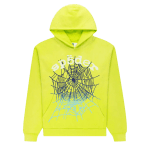 Sp5der OG Web V2 Gradient Hoodie Acid Green