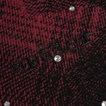 Sp5der Star Plaid Full Zip Hoodie Black