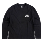 Syna World Long Sleeve Waffle Tee Black