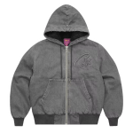 Corteiz Embossed C-Star Denim Work Jacket Grey