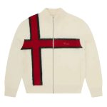 Corteiz Lux Knit Zip Up Cream