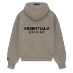 Fear of God Essentials Zip-Up Hoodie (SS25) Homestead Heather