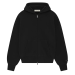 Fear of God Essentials Zip-Up Hoodie (SS25) Jet Black