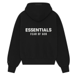 Fear of God Essentials Zip-Up Hoodie (SS25) Jet Black
