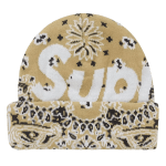 Supreme Bandana Big Logo Beanie (FW24) Beige