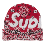 Supreme Bandana Big Logo Beanie (FW24) Red