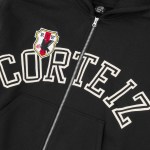 Corteiz Arch Shield Zip Hoodie Black