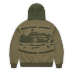 Corteiz Guerillaz Ripstop Zip Hoodie Olive