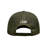 Corteiz Island Puff Print Trucker Hat Olive