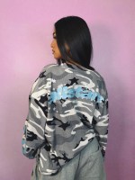 Broken Planet Star Camo Waffle Long Sleeve Gray Star Camo